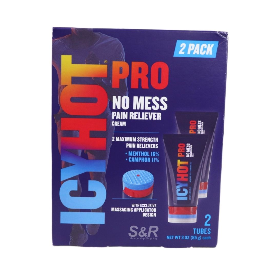 Icy Hot Pro No Mess Pain Reliever Cream 85g x 2 tubes